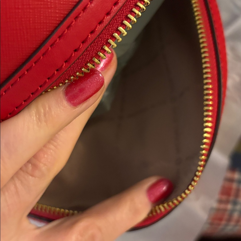 Michael Kors Red Sheila Saffiano Backpack - Picture 4 of 5